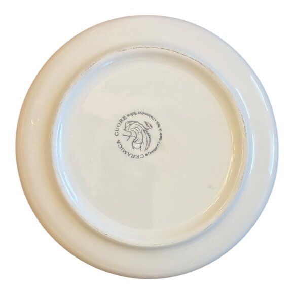Set Of 4 Ceramica Cuore Wine Cellar Design Plates 7" Vintage Italian Style - Picture 6 of 6